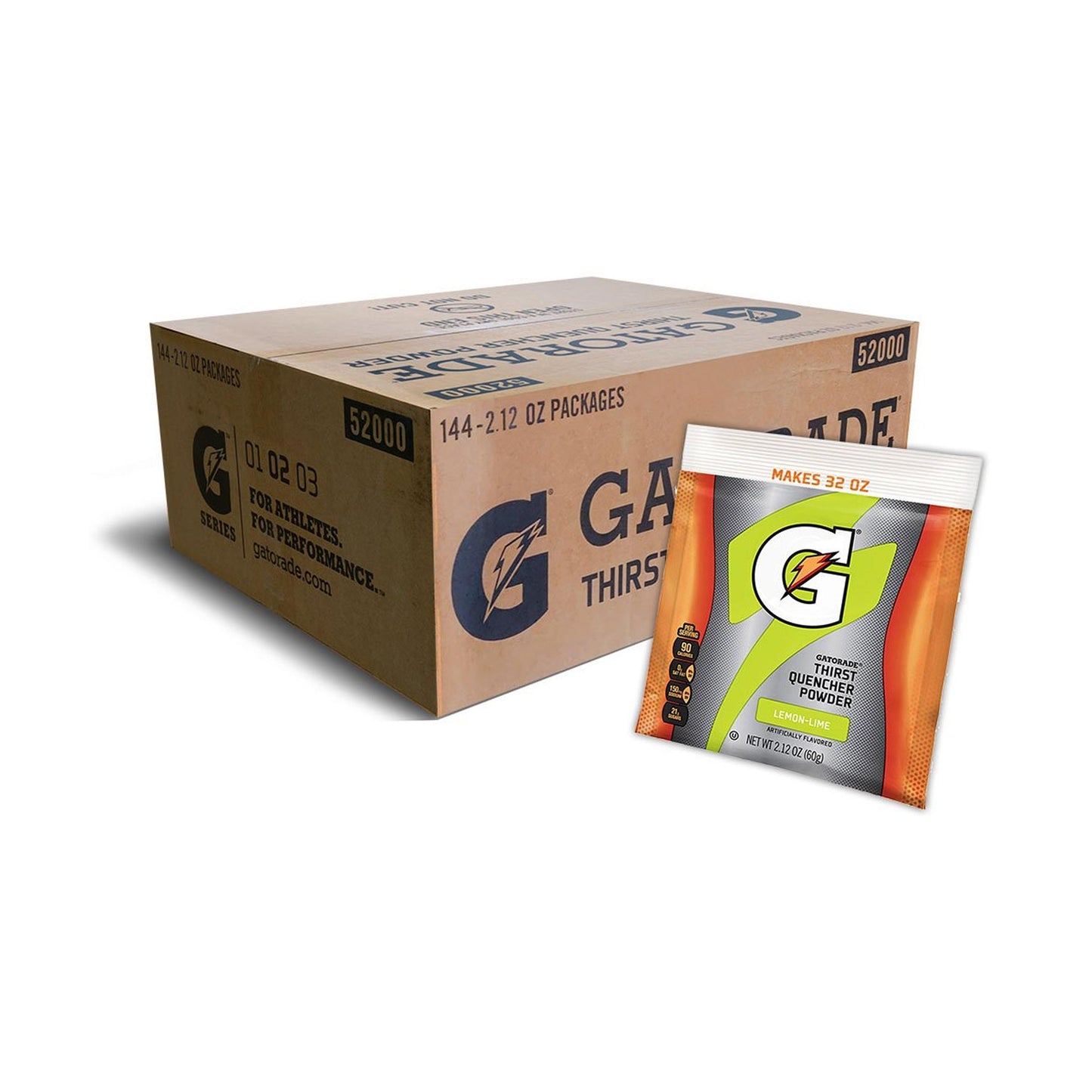 Case of Gatorade Lemon-Lime 1 Quart Instant Powder - 2.12 oz