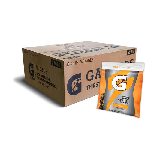 Case of Gatorade Orange 1 Gallon Instant Powder - 8.5 oz Instant Gatorade Mix
