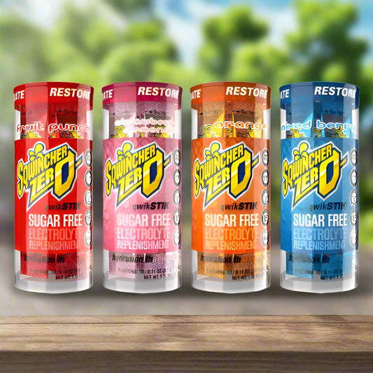 Sqwincher Qwik Stik Zero Assorted 20ct Tube Display (10 Sticks per Tube)